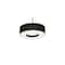 Afx Montclair 12in. Medium Base Pendant, Black Finish, Black Shade MCP1214MBBK-BK - alternate 1
